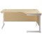 Jemini 1800mm Corner Desk, Right Hand, White Cantilever Legs, Maple Jemini 1800mm Corner Desk, Right Hand, White Cantilever Legs, Maple