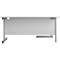 First 1600mm Corner Desk, Left Hand, Silver Cantilever Legs, White