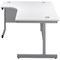 First 1600mm Corner Desk, Left Hand, Silver Cantilever Legs, White