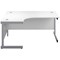First 1600mm Corner Desk, Left Hand, Silver Cantilever Legs, White