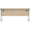 Astin 1600mm Slim Rectangular Desk, Silver Cantilever Legs, Oak