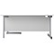 First 1600mm Corner Desk, Right Hand, Silver Cantilever Legs, White