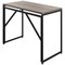 Jemini Folding Desk, 1000mm, Grey Oak Top, Black Leg