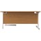 First 1600mm Corner Desk, Right Hand, White Cantilever Legs, Oak First 1600mm Corner Desk, Right Hand, White Cantilever Legs, Oak
