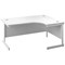 First 1600mm Corner Desk, Right Hand, White Cantilever Legs, White First 1600mm Corner Desk, Right Hand, White Cantilever Legs, White