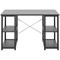 Soho Desk with Straight Shelves, 1200mm, Black Top, Black Leg