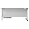 First 1800mm Corner Desk, Right Hand, Silver Cantilever Legs, White