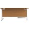 First 1800mm Corner Desk, Left Hand, White Cantilever Legs, Oak