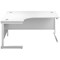 First 1800mm Corner Desk, Left Hand, White Cantilever Legs, White