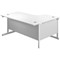 First 1800mm Corner Desk, Left Hand, White Cantilever Legs, White