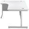 First 1800mm Corner Desk, Left Hand, White Cantilever Legs, White