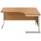 First 1800mm Corner Desk, Right Hand, White Cantilever Legs, Oak First 1800mm Corner Desk, Right Hand, White Cantilever Legs, Oak
