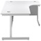 First 1800mm Corner Desk, Right Hand, White Cantilever Legs, White