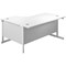 First 1800mm Corner Desk, Right Hand, White Cantilever Legs, White