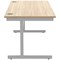 Astin 1400mm Rectangular Desk, Silver Cantilever Legs, Oak