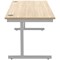 Astin 1600mm Rectangular Desk, Silver Cantilever Legs, Oak