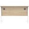 Astin 1200mm Slim Rectangular Desk, White Cantilever Legs, Oak