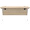 Astin 1200mm Slim Rectangular Desk, White Cantilever Legs, Oak