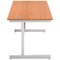 First Rectangular Desk, 1200mm Wide, White Cantilever Legs, Beech