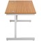 First Rectangular Desk, 1400mm Wide, White Cantilever Legs, Oak First Rectangular Desk, 1400mm Wide, White Cantilever Legs, Oak