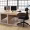 First Rectangular Desk, 1600mm Wide, Silver Cantilever Legs, Beech