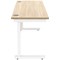 Astin 1600mm Slim Rectangular Desk, White Cantilever Legs, Oak