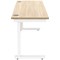 Astin 1600mm Slim Rectangular Desk, White Cantilever Legs, Oak