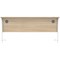 Astin 1600mm Slim Rectangular Desk, White Cantilever Legs, Oak