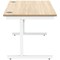 Astin 1200mm Rectangular Desk, White Cantilever Legs, Oak