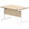 Astin 1200mm Rectangular Desk, White Cantilever Legs, Oak