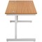 First Rectangular Desk, 1600mm Wide, White Cantilever Legs, Oak