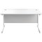 First Rectangular Desk, 1600mm Wide, White Cantilever Legs, White