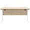 Astin 1400mm Rectangular Desk, White Cantilever Legs, Oak