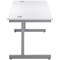 First Rectangular Desk, 1800mm Wide, Silver Cantilever Legs, White
