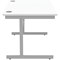 Astin 1200mm Rectangular Desk, Silver Cantilever Legs, White