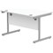 Astin 1200mm Rectangular Desk, Silver Cantilever Legs, White