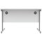 Astin 1200mm Rectangular Desk, Silver Cantilever Legs, White