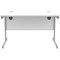 Astin 1200mm Rectangular Desk, Silver Cantilever Legs, White