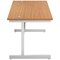 First Rectangular Desk, 1800mm Wide, White Cantilever Legs, Oak