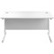 First Rectangular Desk, 1800mm Wide, White Cantilever Legs, White