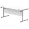 Astin 1600mm Rectangular Desk, Silver Cantilever Legs, White