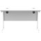 Astin 1200mm Slim Rectangular Desk, White Cantilever Legs, White