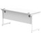 Astin 1600mm Slim Rectangular Desk, White Cantilever Legs, White