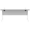Astin 1600mm Slim Rectangular Desk, White Cantilever Legs, White