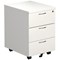 First 1600mm Rectangular Desk, Silver Cantilever Legs, White, With 3 Drawer Mobile Pedestal