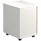 First 1600mm Rectangular Desk, Silver Cantilever Legs, White, With 3 Drawer Mobile Pedestal