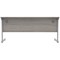 Astin 1600mm Slim Rectangular Desk, Silver Cantilever Legs, Grey Oak