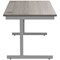 Astin 1200mm Rectangular Desk, Silver Cantilever Legs, Grey Oak