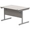 Astin 1200mm Rectangular Desk, Silver Cantilever Legs, Grey Oak