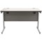 Astin 1200mm Rectangular Desk, Silver Cantilever Legs, Grey Oak